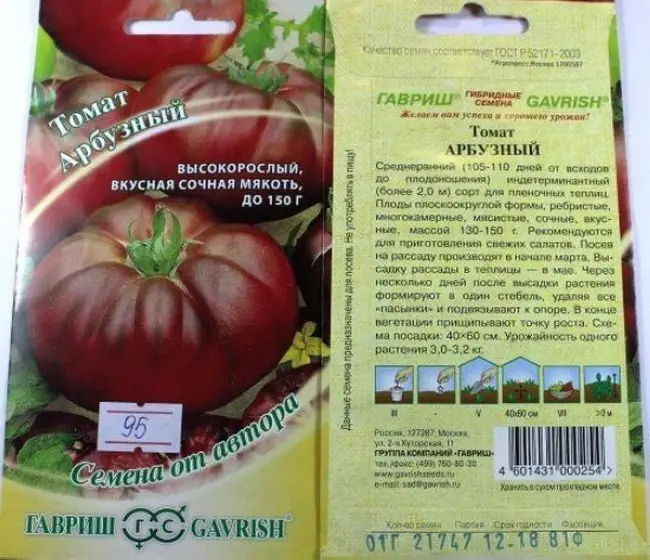 Описание и характеристика сорта томата Арбузный, отзывы, фото