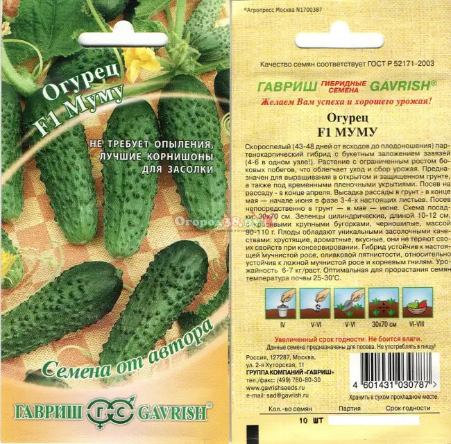 Отзыв о Семена огурца Русский огород «Кассандра» F1 | Хороший, качественный сорт
