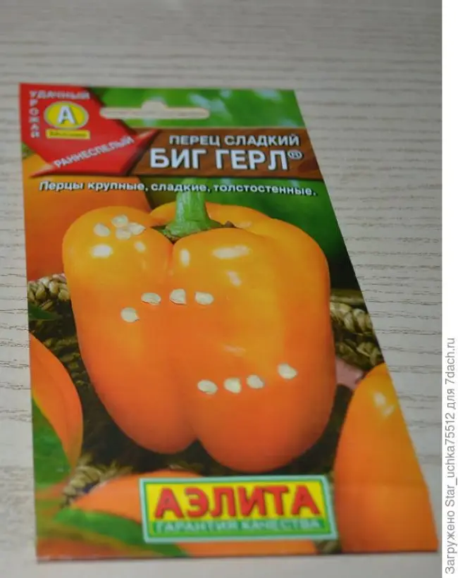 Перец Биг герл: характеристика и описание сладкого болгарского сорта, отзывы об урожайности, фото семян Аэлита