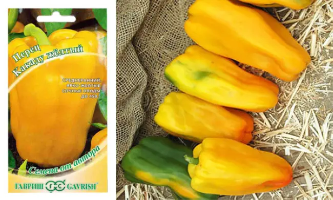 Перец Какаду жёлтый характеристика, описание с фото, урожайность и отзывы садоводов.