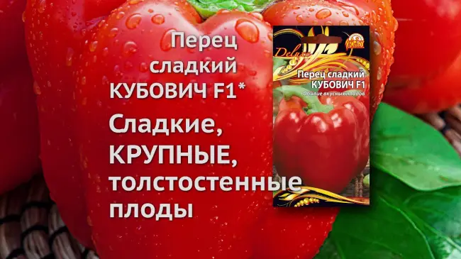 Характеристики модели Семена Ваше хозяйство Перец сладкий Кубович F1 0.1 г на Яндекс.Маркете